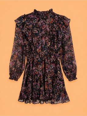 FATE PAISLEY FLORAL MINI DRESS